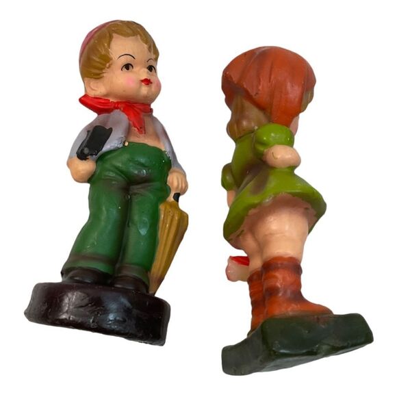 Vintage Candle Boy And Girl  Holding A Book  with One Rabbit. 7”. - Picture 5 of 14